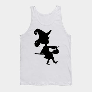 Witch Hovers On Her Broom Tank Top